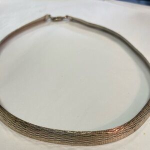 Vintage Sterling Silver 950 Milor Italy Herringbone Necklace